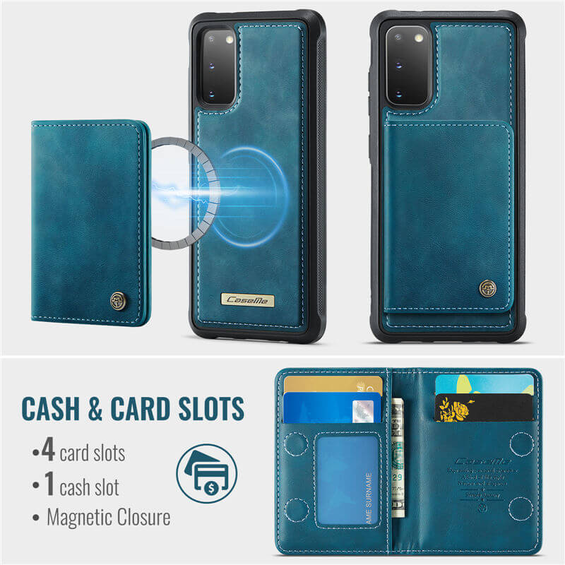 CaseMe Samsung Galaxy S20 2-in-1 Magnetic Wallet Case