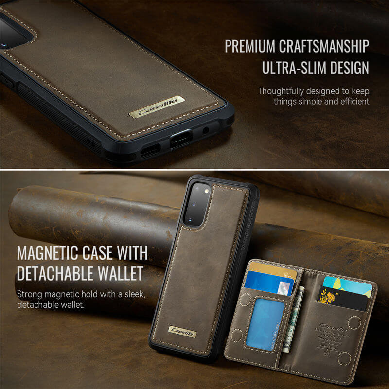 CaseMe Samsung Galaxy S20 2-in-1 Magnetic Wallet Case