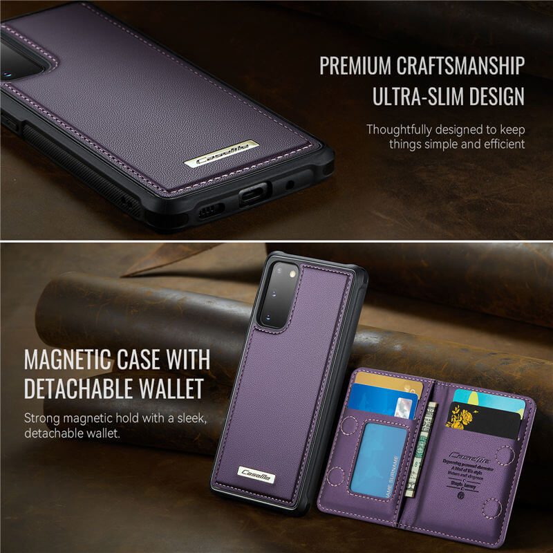CaseMe Samsung Galaxy S20 2-in-1 Magnetic Wallet Case