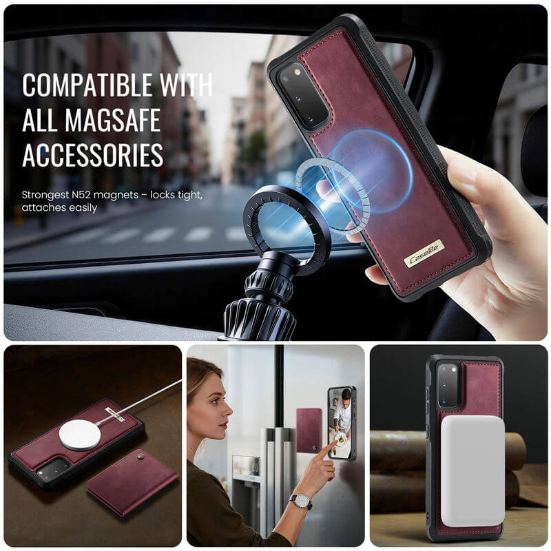 CaseMe Samsung Galaxy S20 2-in-1 Magnetic Wallet Case