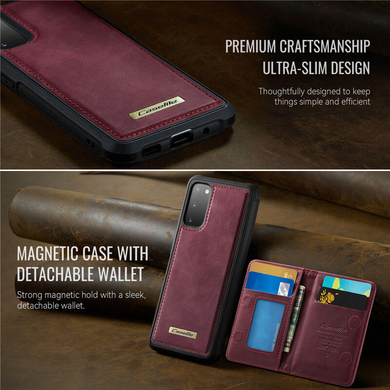 CaseMe Samsung Galaxy S20 2-in-1 Magnetic Wallet Case
