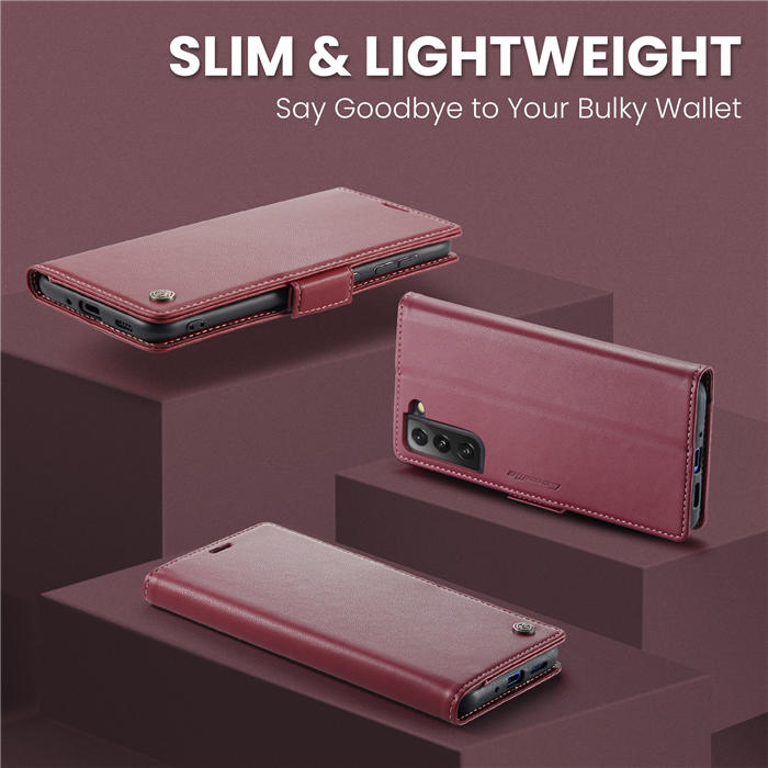 CaseMe Samsung Galaxy S21 FE Wallet RFID Blocking Magnetic Buckle Case