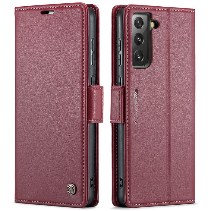 CaseMe Samsung Galaxy S21 FE Wallet RFID Blocking Magnetic Buckle Case