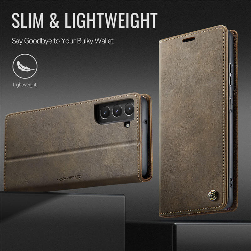CaseMe Samsung Galaxy S21 FE Magnetic Wallet Case with RFID Blocking