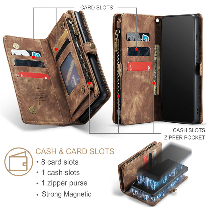 CaseMe Samsung Galaxy S22 Plus Wallet Case with Wrist Strap