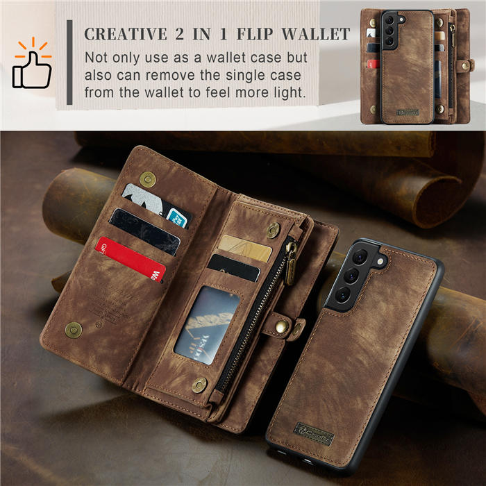 CaseMe Samsung Galaxy S22 Plus Wallet Case with Wrist Strap