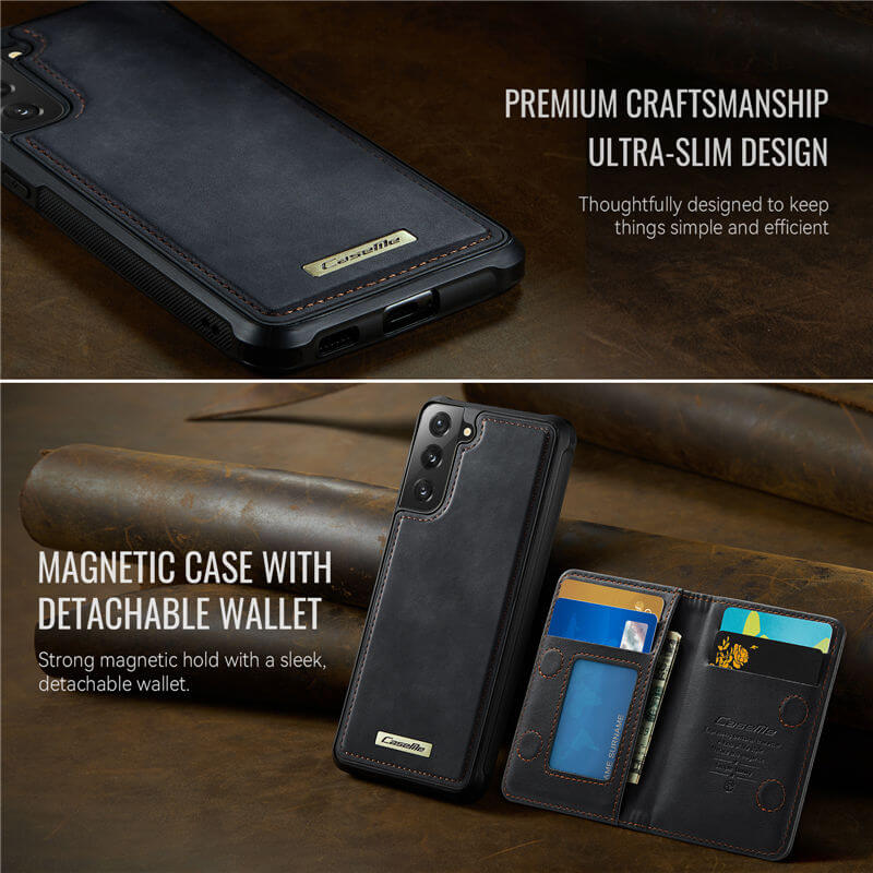 CaseMe Samsung Galaxy S21 FE 2-in-1 Magnetic Wallet Case