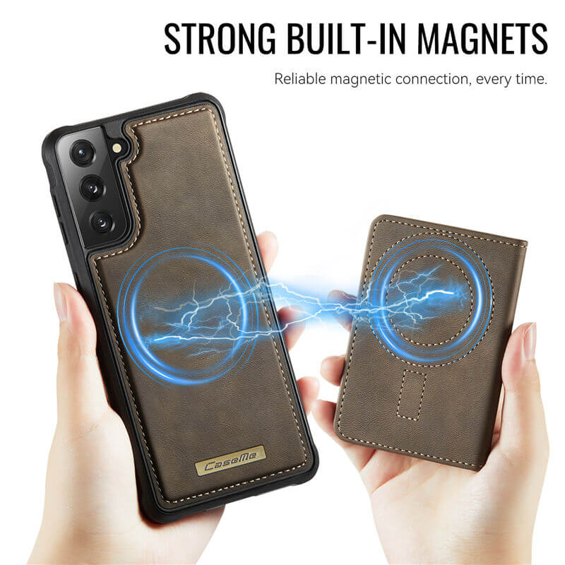 CaseMe Samsung Galaxy S21 FE 2-in-1 Magnetic Wallet Case