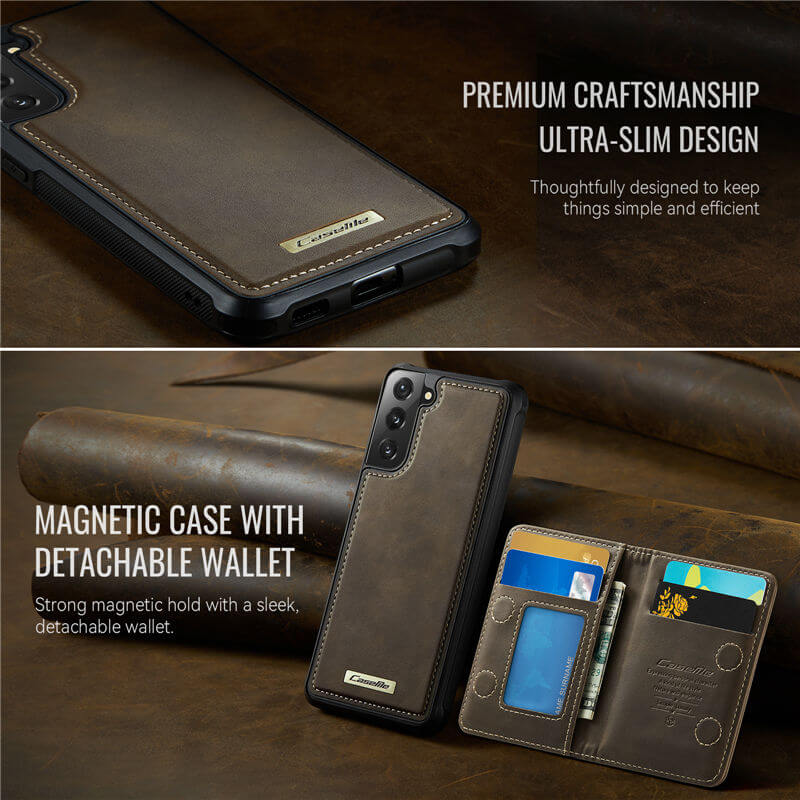 CaseMe Samsung Galaxy S21 FE 2-in-1 Magnetic Wallet Case