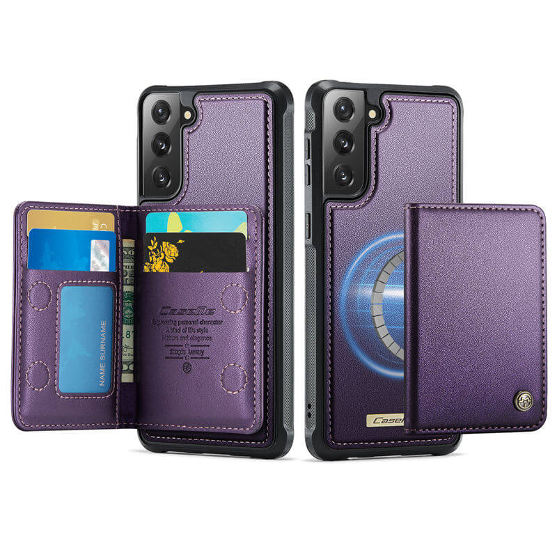 CaseMe Samsung Galaxy S21 FE 2-in-1 Magnetic Wallet Case