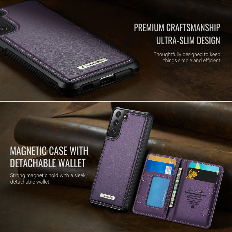 CaseMe Samsung Galaxy S21 FE 2-in-1 Magnetic Wallet Case