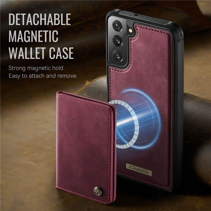 CaseMe Samsung Galaxy S21 FE 2-in-1 Magnetic Wallet Case
