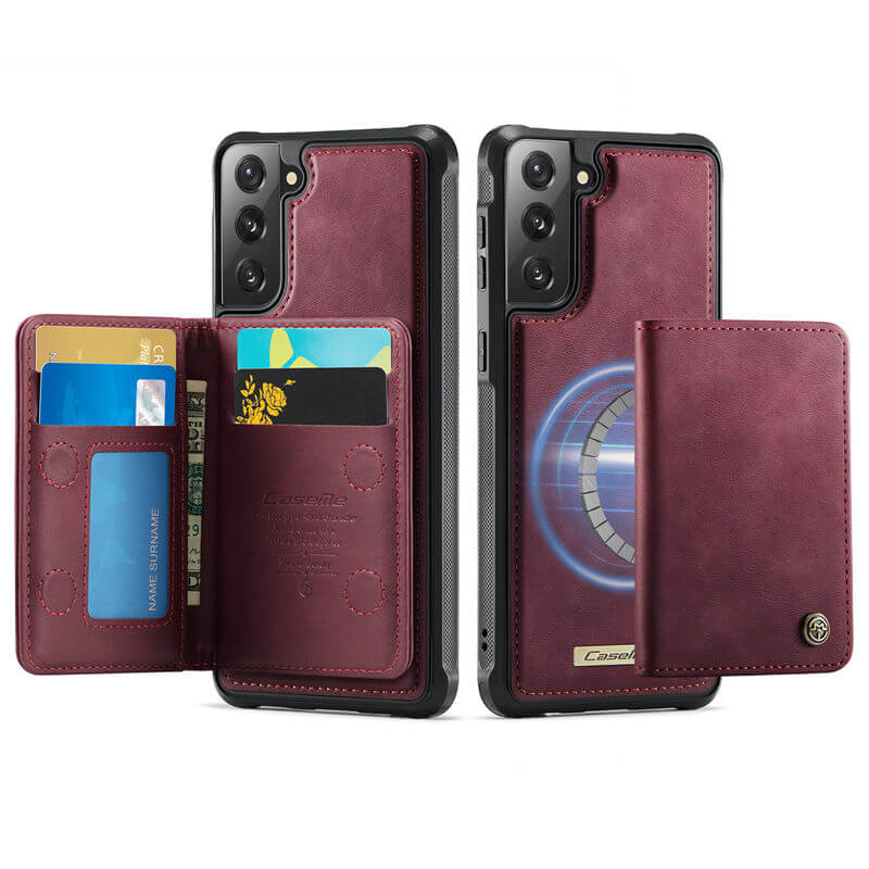 CaseMe Samsung Galaxy S21 FE 2-in-1 Magnetic Wallet Case