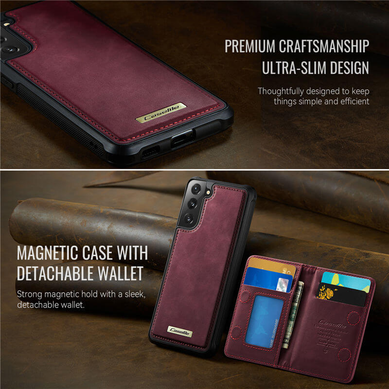CaseMe Samsung Galaxy S21 FE 2-in-1 Magnetic Wallet Case
