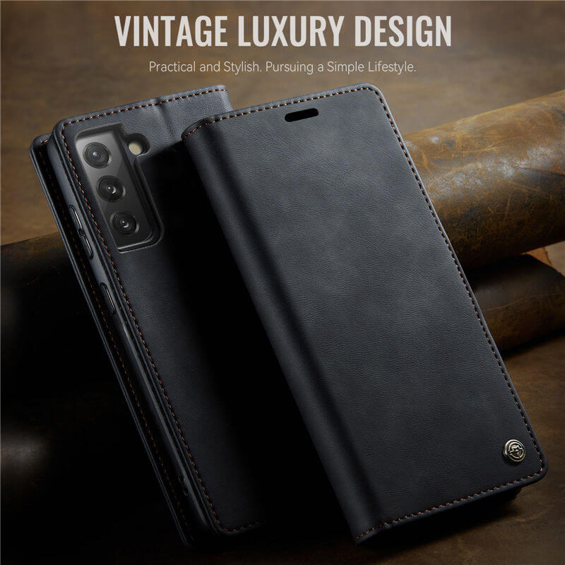 CaseMe Samsung Galaxy S21 Magnetic Wallet Case with RFID Blocking