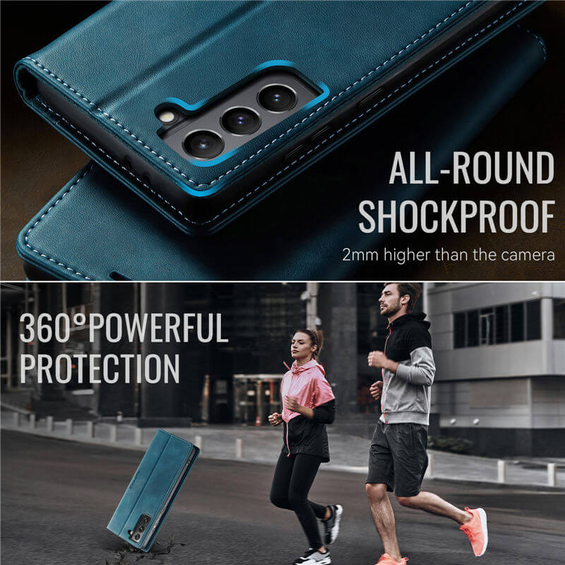 CaseMe Samsung Galaxy S21 Magnetic Wallet Case with RFID Blocking