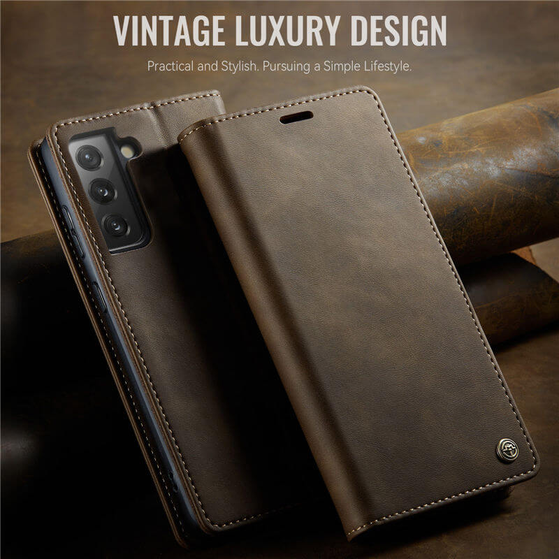 CaseMe Samsung Galaxy S21 Magnetic Wallet Case with RFID Blocking