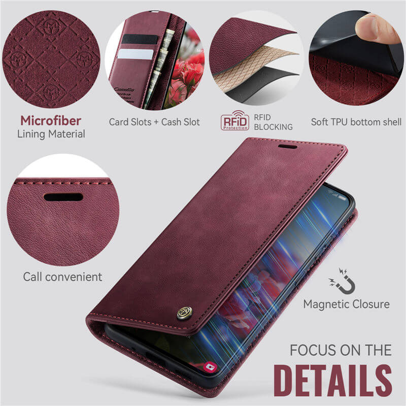 CaseMe Samsung Galaxy S21 Magnetic Wallet Case with RFID Blocking