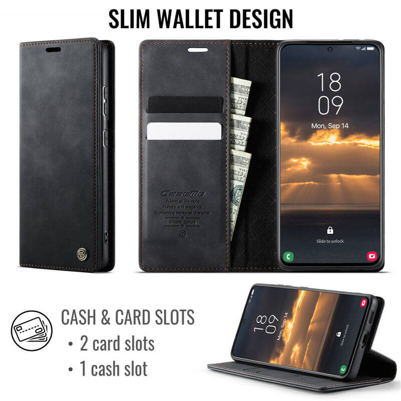 CaseMe Samsung Galaxy S21 Ultra Magnetic Wallet Case with RFID Blocking