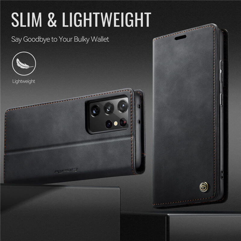 CaseMe Samsung Galaxy S21 Ultra Magnetic Wallet Case with RFID Blocking