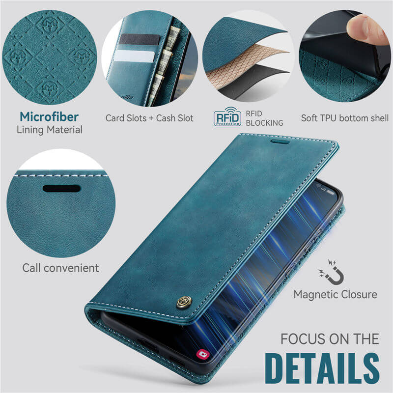 CaseMe Samsung Galaxy S21 Ultra Magnetic Wallet Case with RFID Blocking