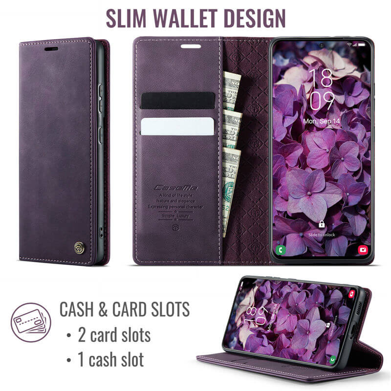 CaseMe Samsung Galaxy S21 Ultra Magnetic Wallet Case with RFID Blocking