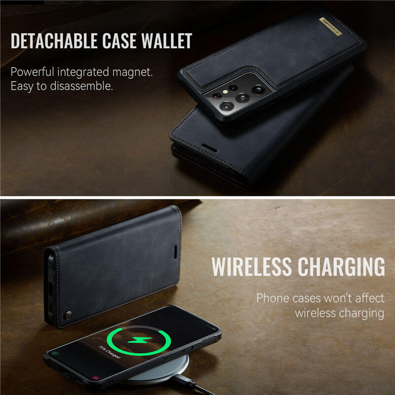 CaseMe Samsung Galaxy S21 Ultra 2-in-1 Magnetic Wallet Case with RFID Blocking