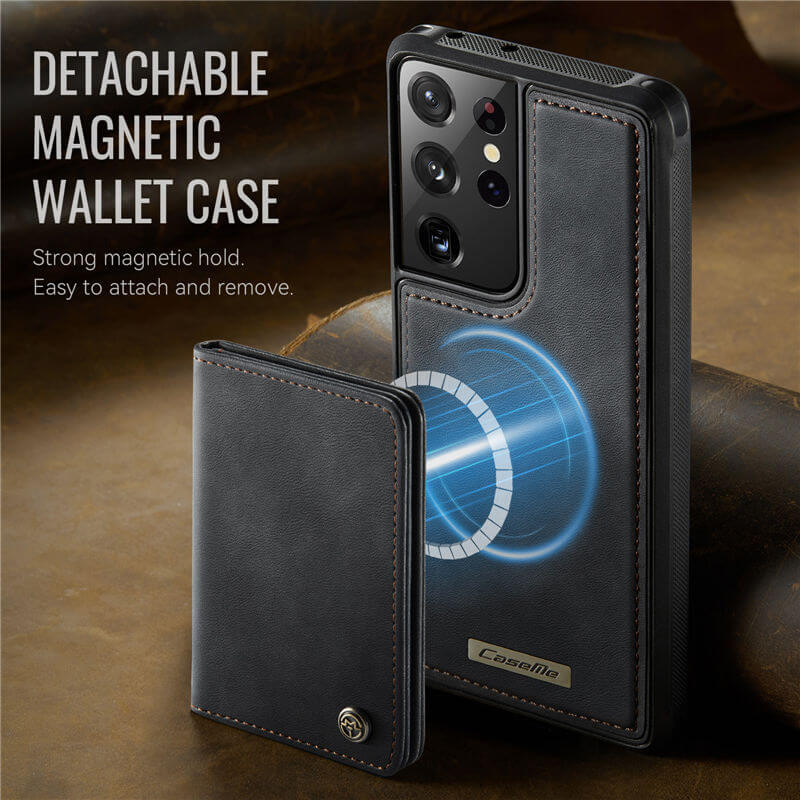 CaseMe Samsung Galaxy S21 Ultra 2-in-1 Magnetic Wallet Case
