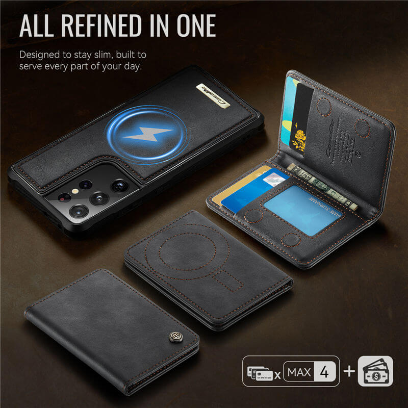 CaseMe Samsung Galaxy S21 Ultra 2-in-1 Magnetic Wallet Case