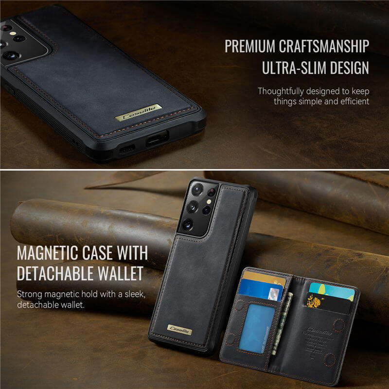 CaseMe Samsung Galaxy S21 Ultra 2-in-1 Magnetic Wallet Case