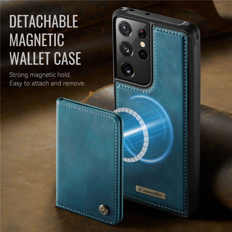 CaseMe Samsung Galaxy S21 Ultra 2-in-1 Magnetic Wallet Case