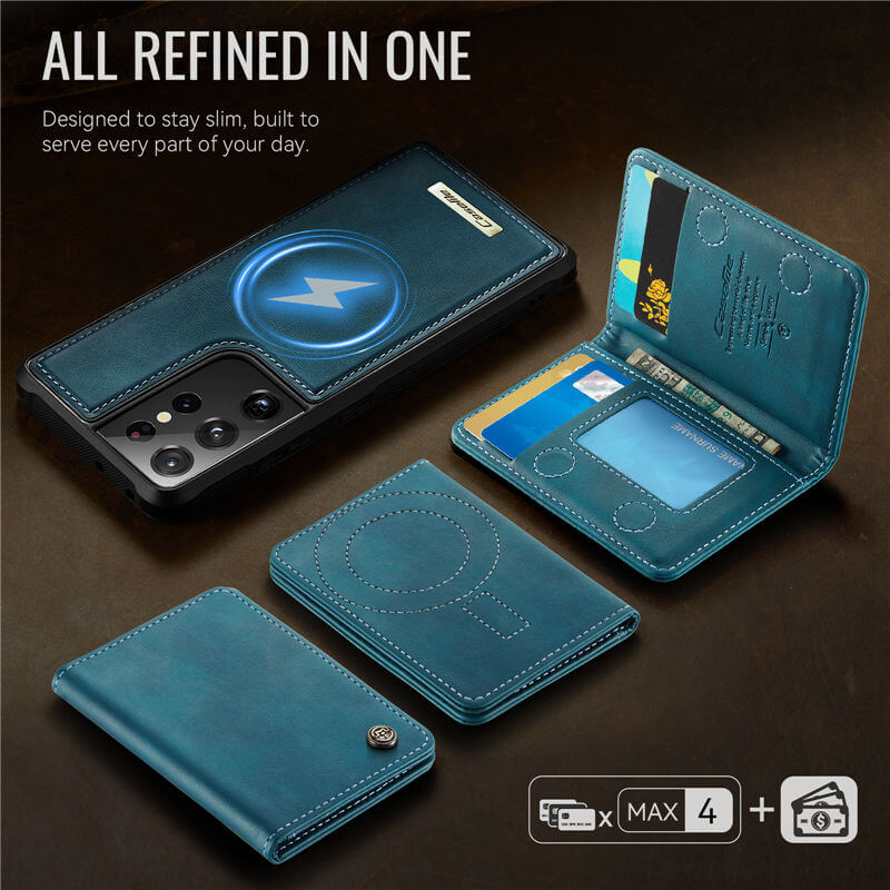 CaseMe Samsung Galaxy S21 Ultra 2-in-1 Magnetic Wallet Case