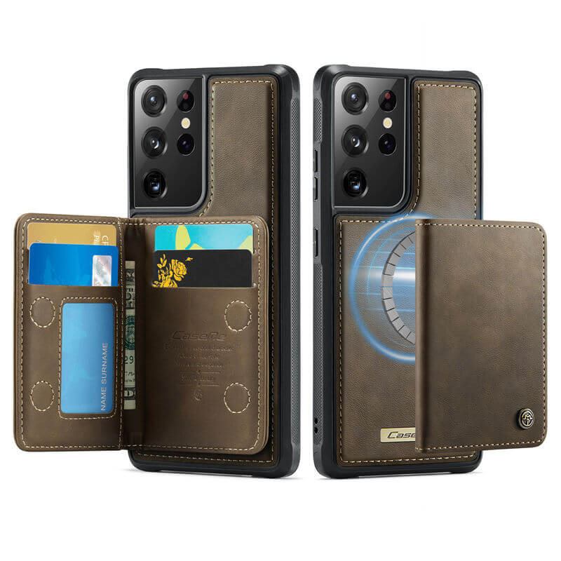 CaseMe Samsung Galaxy S21 Ultra 2-in-1 Magnetic Wallet Case