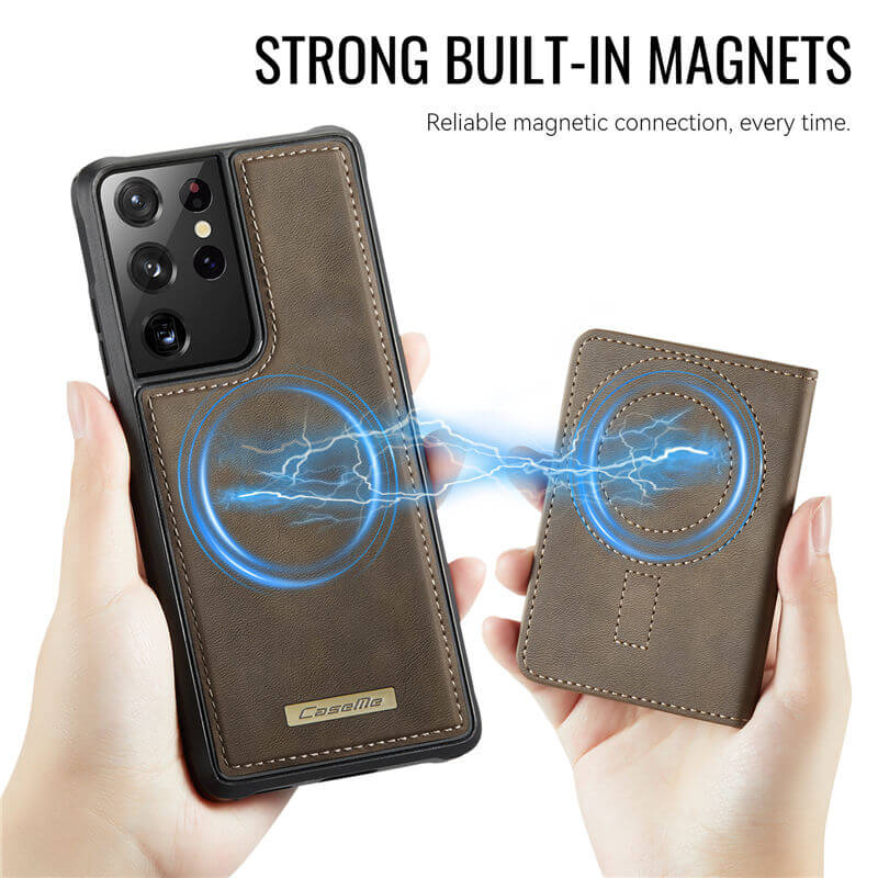 CaseMe Samsung Galaxy S21 Ultra 2-in-1 Magnetic Wallet Case