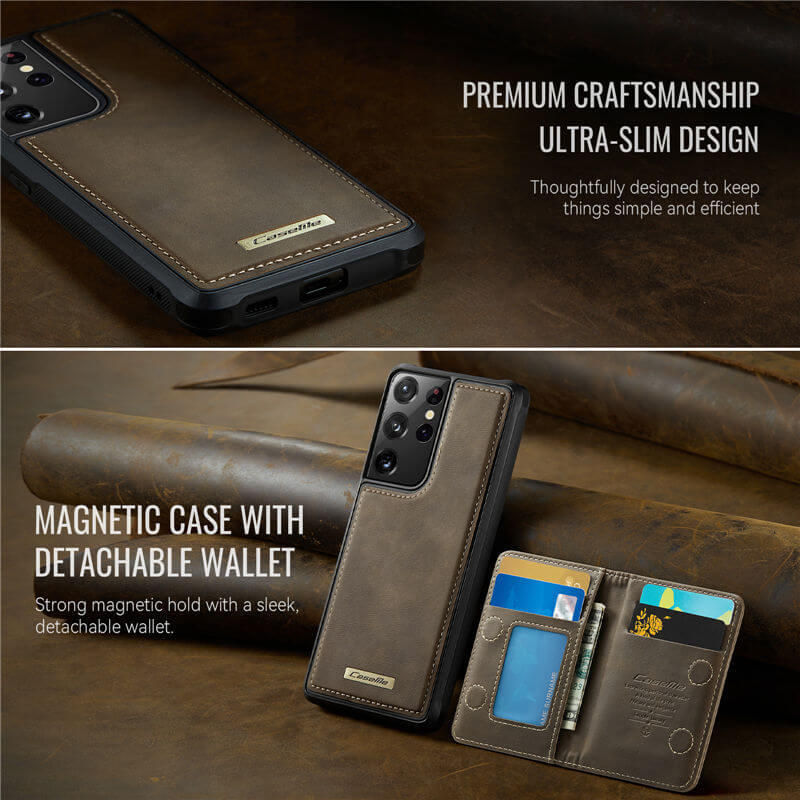 CaseMe Samsung Galaxy S21 Ultra 2-in-1 Magnetic Wallet Case