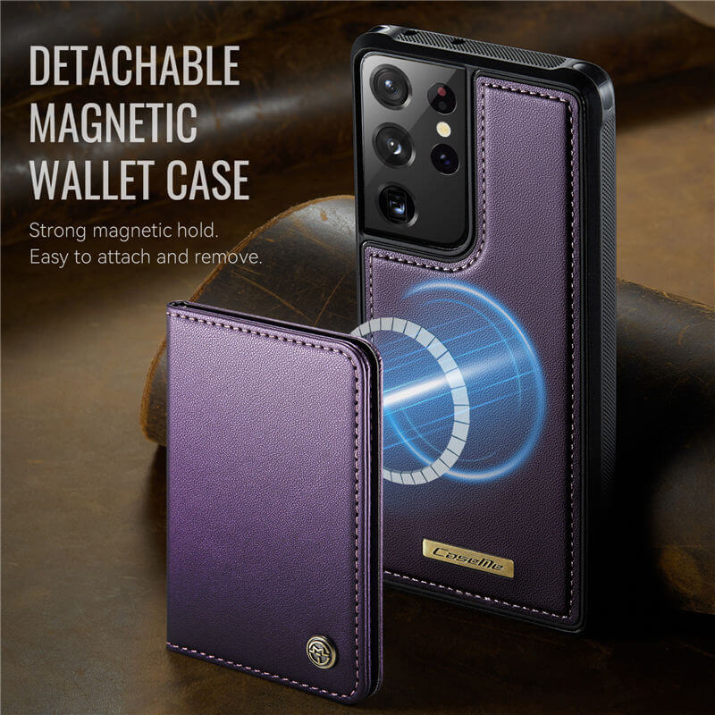 CaseMe Samsung Galaxy S21 Ultra 2-in-1 Magnetic Wallet Case