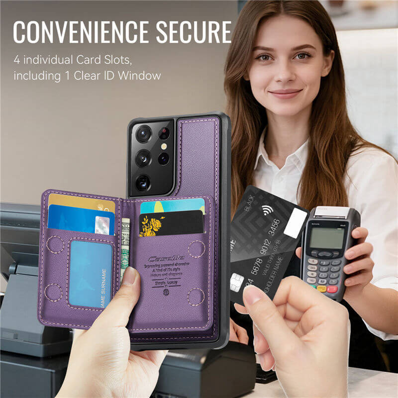 CaseMe Samsung Galaxy S21 Ultra 2-in-1 Magnetic Wallet Case