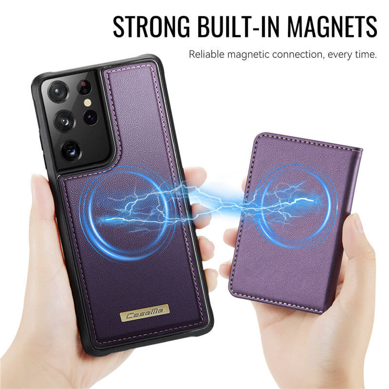 CaseMe Samsung Galaxy S21 Ultra 2-in-1 Magnetic Wallet Case