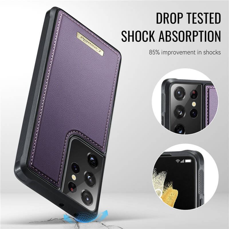 CaseMe Samsung Galaxy S21 Ultra 2-in-1 Magnetic Wallet Case