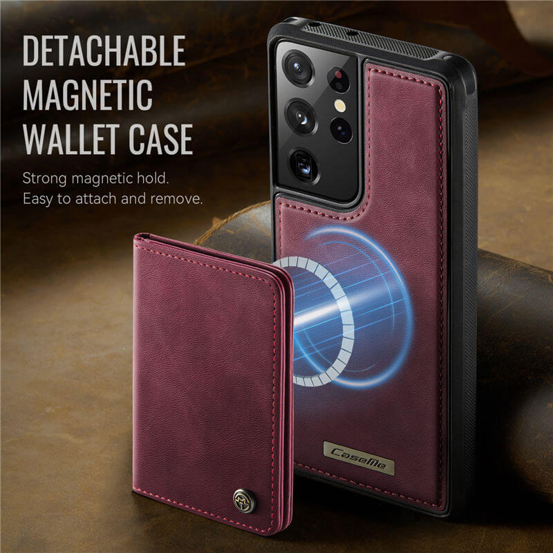 CaseMe Samsung Galaxy S21 Ultra 2-in-1 Magnetic Wallet Case
