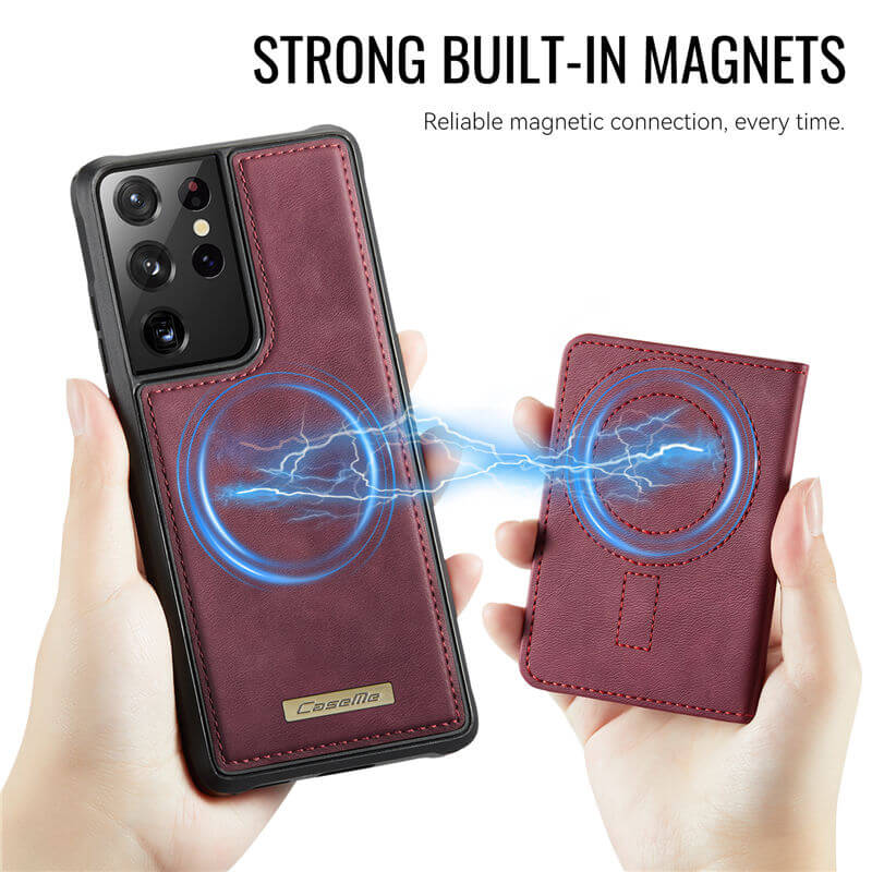 CaseMe Samsung Galaxy S21 Ultra 2-in-1 Magnetic Wallet Case