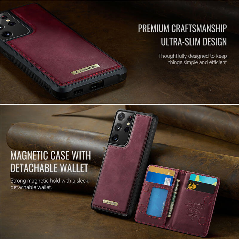 CaseMe Samsung Galaxy S21 Ultra 2-in-1 Magnetic Wallet Case