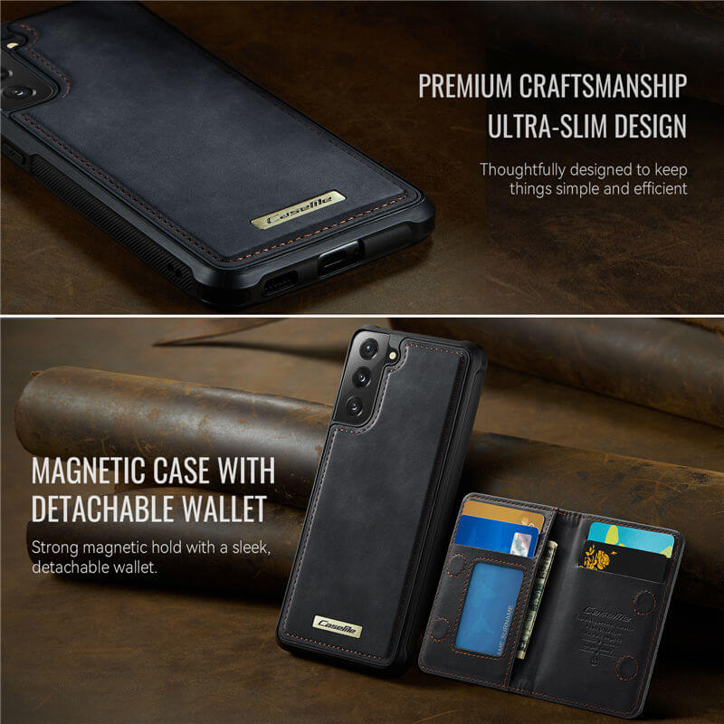 CaseMe Samsung Galaxy S21 Plus 2-in-1 Magnetic Wallet Case