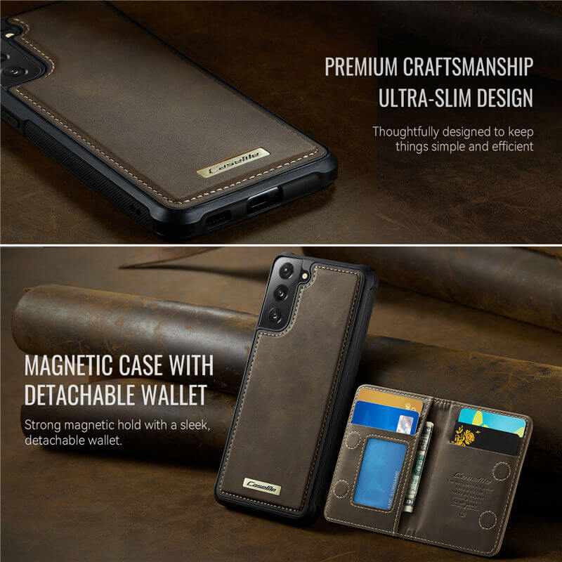 CaseMe Samsung Galaxy S21 2-in-1 Magnetic Wallet Case