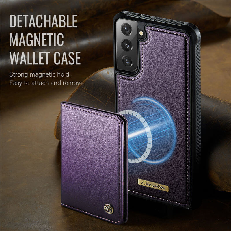 CaseMe Samsung Galaxy S21 2-in-1 Magnetic Wallet Case