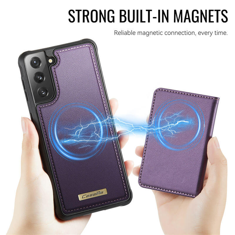 CaseMe Samsung Galaxy S21 2-in-1 Magnetic Wallet Case