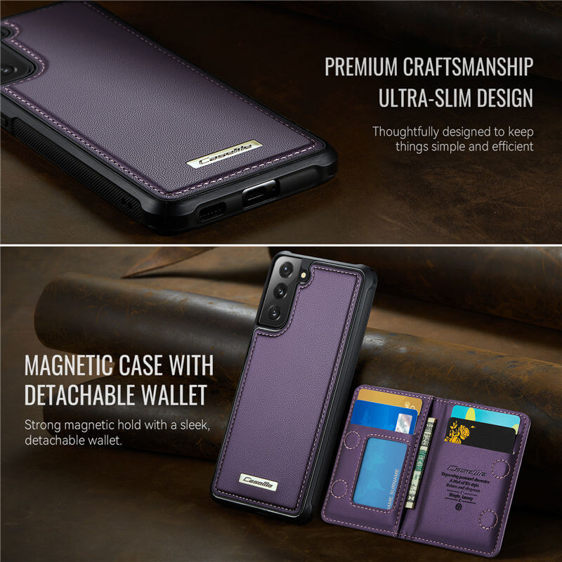 CaseMe Samsung Galaxy S21 2-in-1 Magnetic Wallet Case