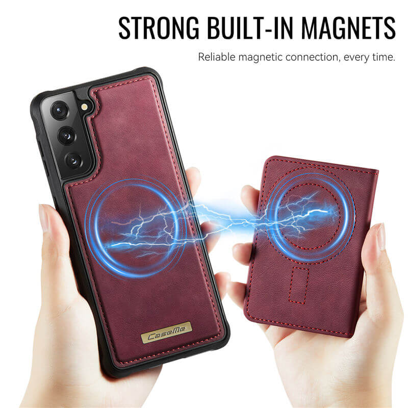 CaseMe Samsung Galaxy S21 2-in-1 Magnetic Wallet Case