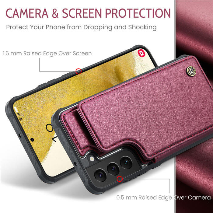 CaseMe Samsung Galaxy S22 Plus RFID Blocking Card Holder Case