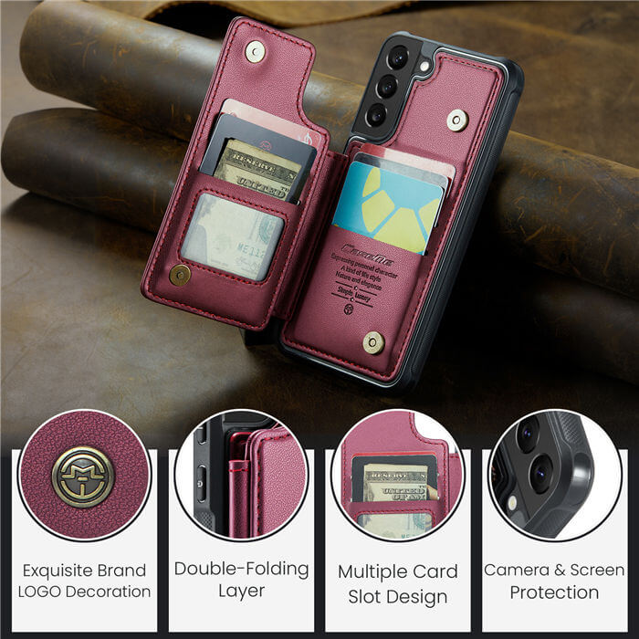 CaseMe Samsung Galaxy S22 Plus RFID Blocking Card Holder Case